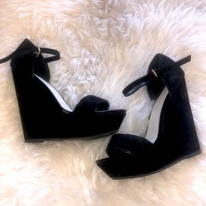 Aldo suede wedge heels